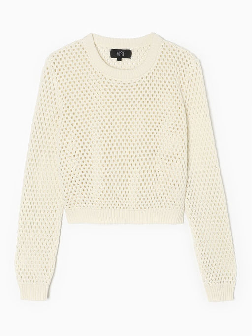 Джемпер сетка женский MIST Knitwear, размер 42 (S), цвет молочный