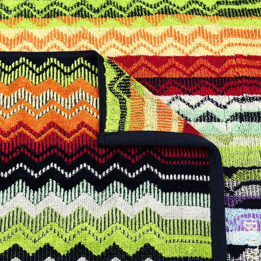 "Missoni-3012" Полотенце махровое 70х140см, плотность 375гр/м2, 100% хлопок, велюр, сиреневый, Bolangde (Китай)