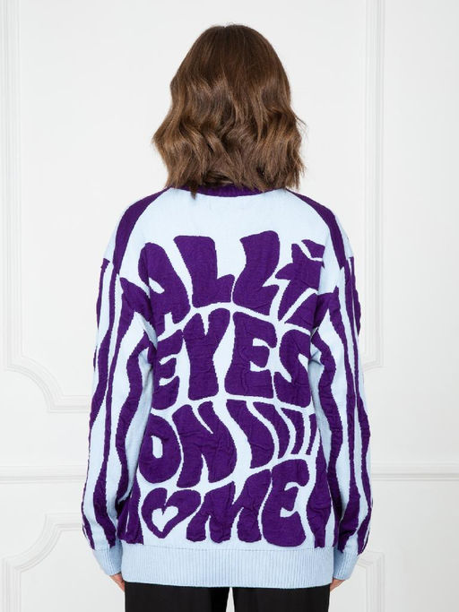 Джемпер ZZ-07003 l.blue/violet - Eleganzza фото 3