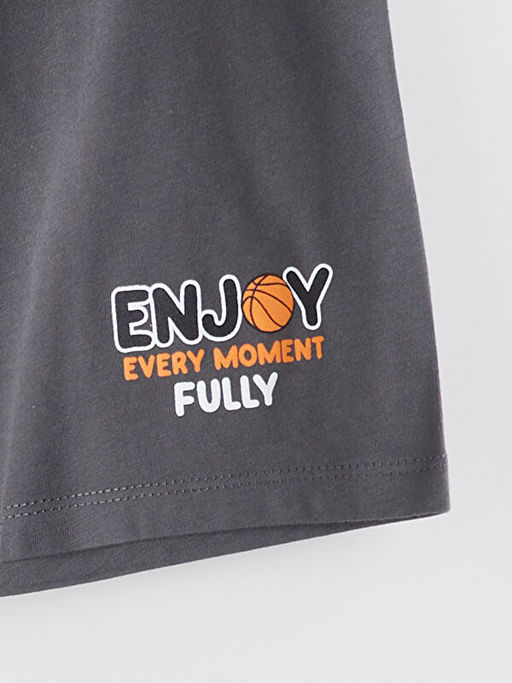 Beli Lastikli Bask?l? Erkek ?ocuk Pijama Alt