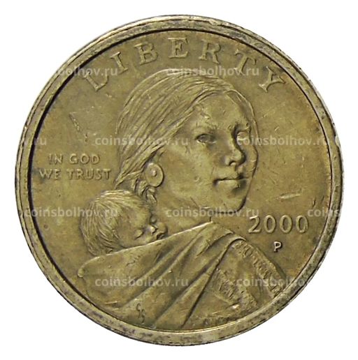 1 доллар 2000 года P США Сакагавея  Парящий Орел
