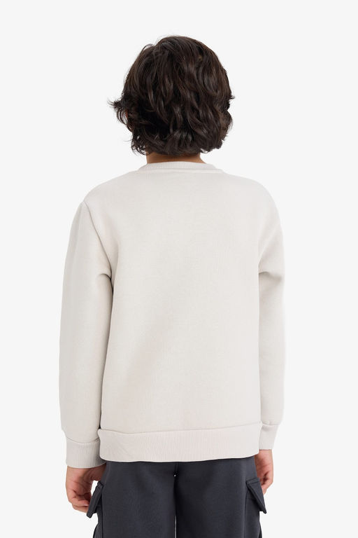 Bisiklet Yaka Bask_l_ __i Yumu_ak T_yl_ Sweatshirt Erkek _ocuk - Defacto фото 5
