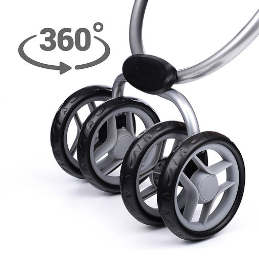 Коляска-трансформер для кукол, металлическая, регулируемая ручка, с корзиной, цвет зеленый, в пакете