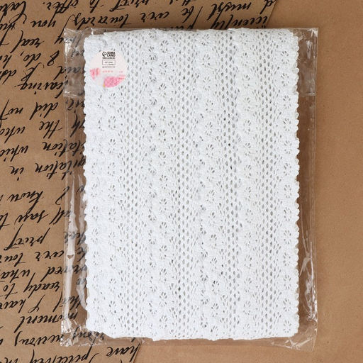 Кружево вязаное, 45 мм, 10±1 м, белое