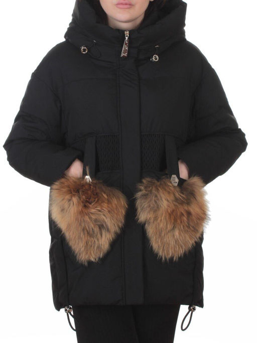 8809 BLACK Куртка зимняя женская (200 гр. холлофайбер) - Fashion фото 4