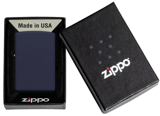 Зажигалка ZIPPO с темно-синем матовым покрытием | Navy Matte 239  фото 6