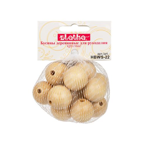 Бусина Zlatka дерево HBWS-22 22 мм 10 х 15 шт 1 шт св. дерево