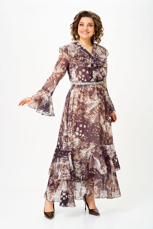 Платье Anastasia Mak 1280 Бежево-коричневый фото 4