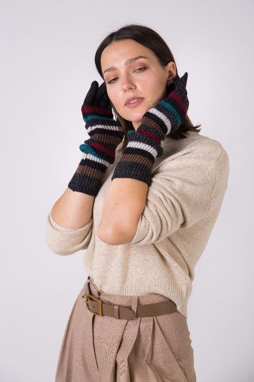 Перчатки из акрила с натуральной шерстью