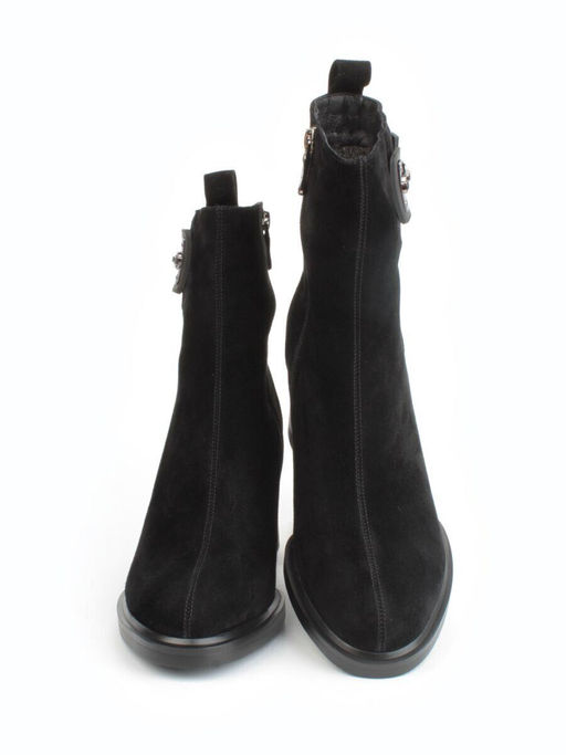 04-M3-L811 BLACK Ботинки зимние женские (натуральная замша, натуральный мех)