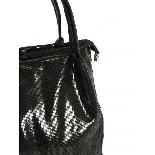 Сумка женская натуральная кожа ADEL-282/2в (отделка ИСК/КОЖА), 1отд+кар/пер. плечевой ремень, черный 262305 - Adelia фото 4