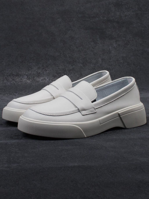 03-YD122-2 LT. BEIGE Лоферы женские (натуральная кожа)