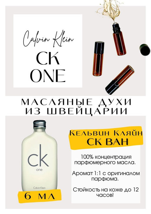 Масляные духи по мотивам CK One / Calvin Klein - Get parfum фото 2