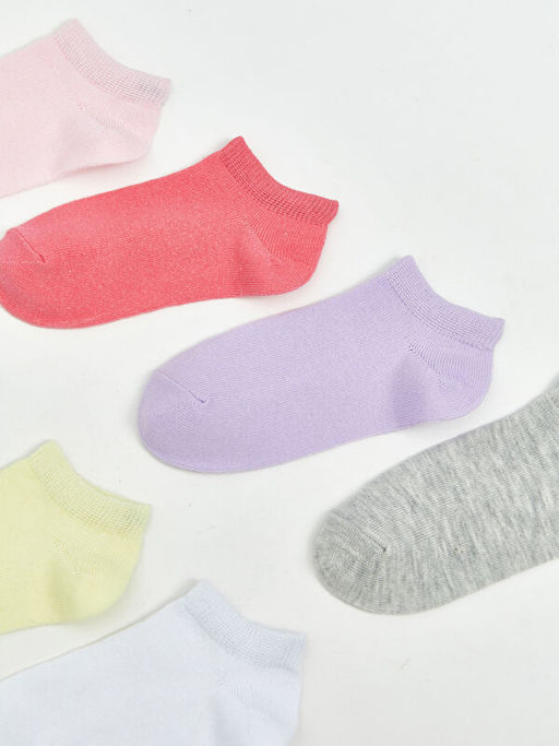 Basic K?z ?ocuk Patik ?orap 7li