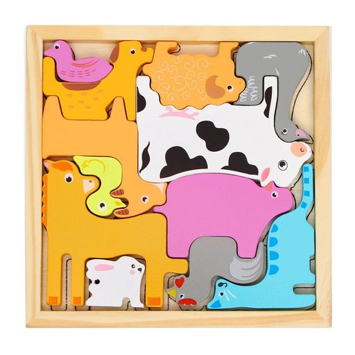 Детский развивающий пазл в рамке Домашние животные 16,6 16,6 1,2 см - Simaland фото 6
