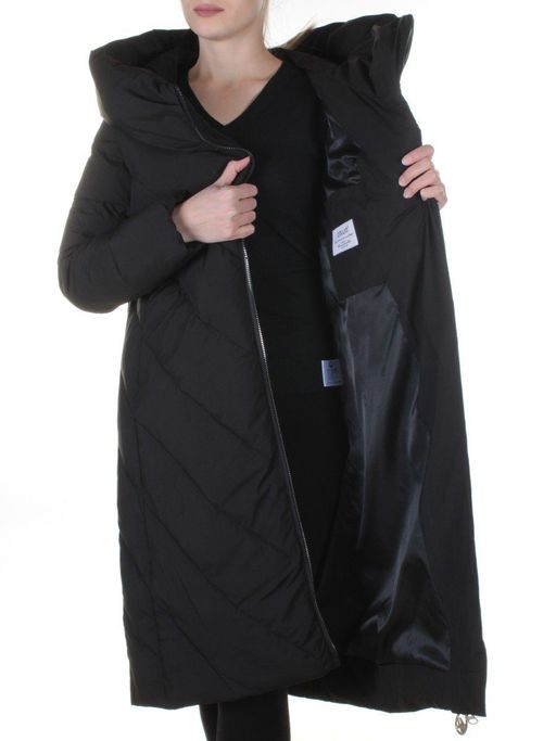 F-9917 BLACK Пальто женское зимнее Callia (200 гр. холлофайбер)