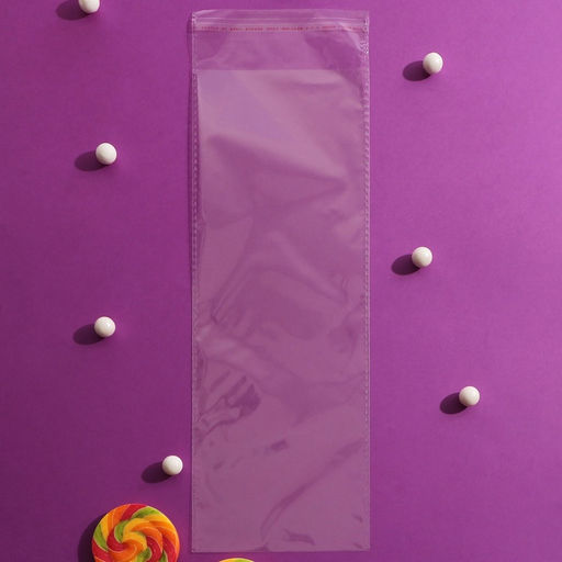 Цена за 100 шт. Пакет БОПП с клеевым клапаном, прозрачный для фасовки и упаковки, 12.5×50/4 см, 25 мкм