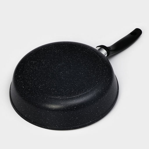 Сковорода Доляна «Элит», d=26 см, антипригарное покрытие, пластиковая ручка, алюминий, чёрная