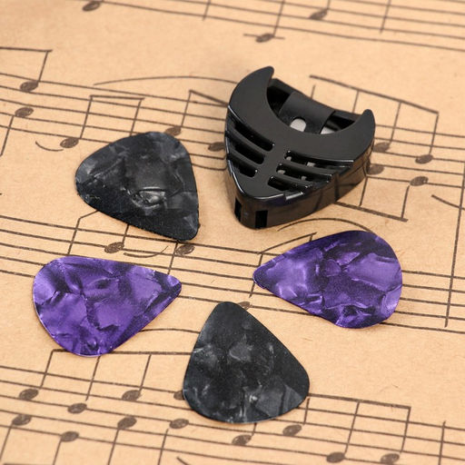 Медиаторы 4 шт., с футляром, толщина 0.46, МИКС