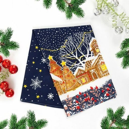 Полотенце 45*70 см. Полночь рогожка хлопок 100% - Лен поволжья фото 2