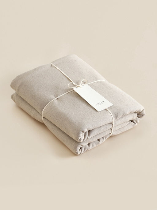 Пододеяльник 2-спальный SL Home Linen collection, 200220 см, бежевый, полулён - Sima-land home фото 2