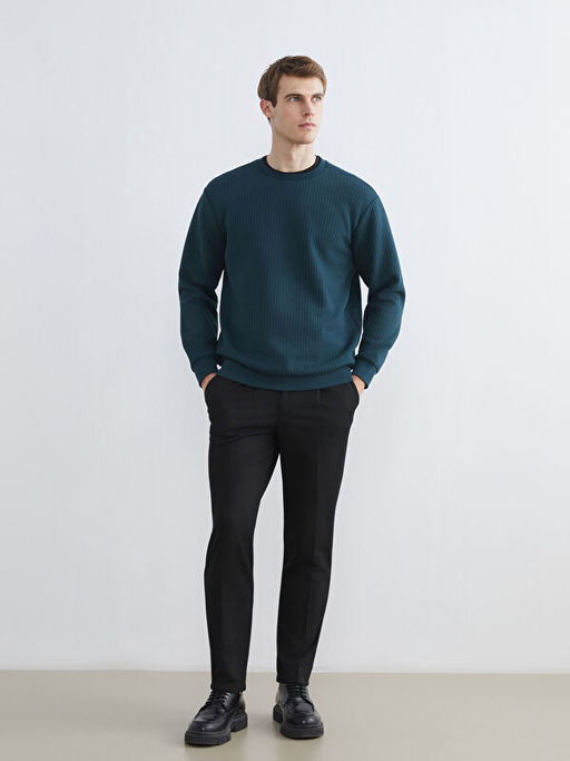 Bisiklet Yaka Erkek Sweatshirt