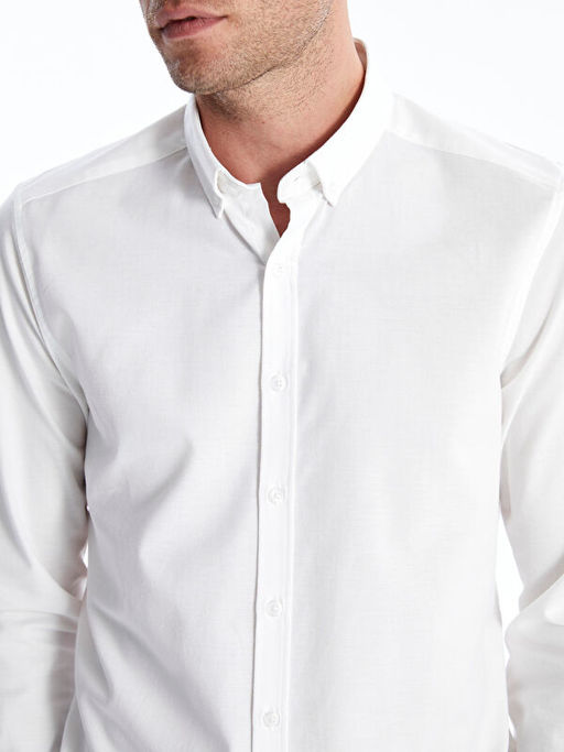 Slim Fit Uzun Kollu Oxford Erkek G?mlek