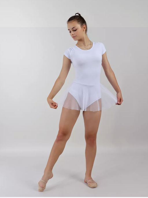 CRB wear/CAJG 40022-20 (CAJ 4150) Купальник гимнастический, белый/Ex.Cherubino фото 4