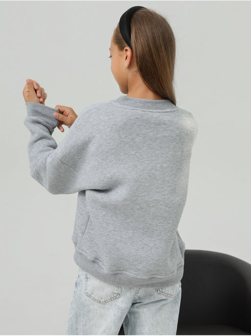 Свитшот Начес Эвердэй Серый Меланж Девочка - София фото 7