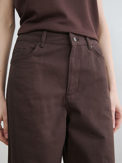 Regular Fit Geni? Pa?a Kad?n Pantolon