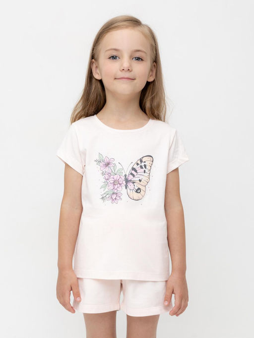 КР 302715/розовый к553 фуфайка (футболка) для дев - Crockid фото 2