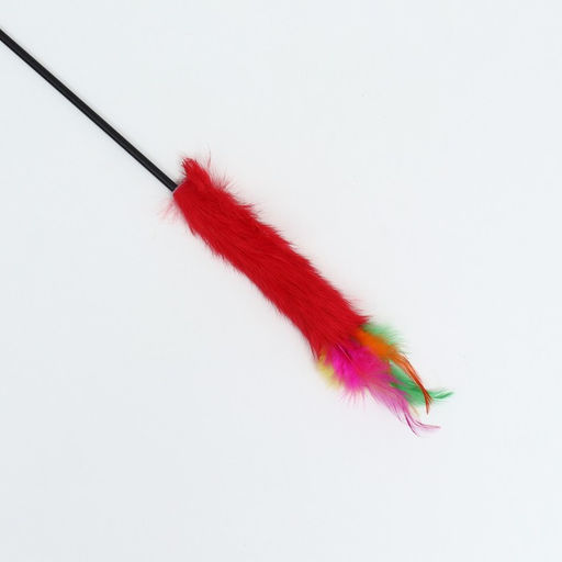 Дразнилка меховая Камыш, красная - Пижон фото 3