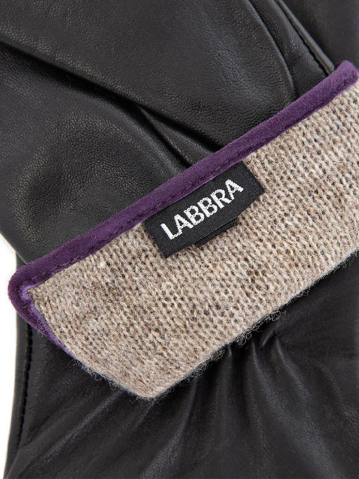 Перчатки жен п/ш LB-0209 black/d.violet - Labbra фото 2