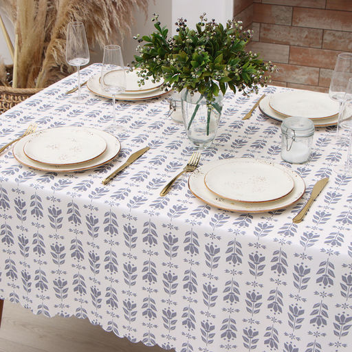 Скатерть Доляна Аir flowers 145*220 см, 100% п/э  фото 3