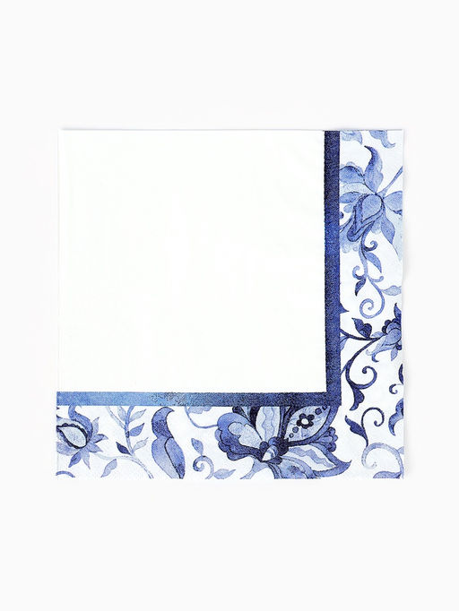 Цена за 2 шт. Салфетки бумажные двухслойные «Синие Узоры», 33 х 33, 12 шт