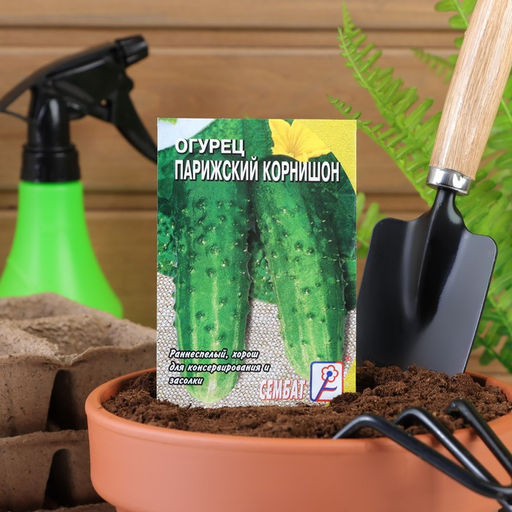 Цена за 5 шт. Семена Огурец "Парижский корнишон", 0,5 г