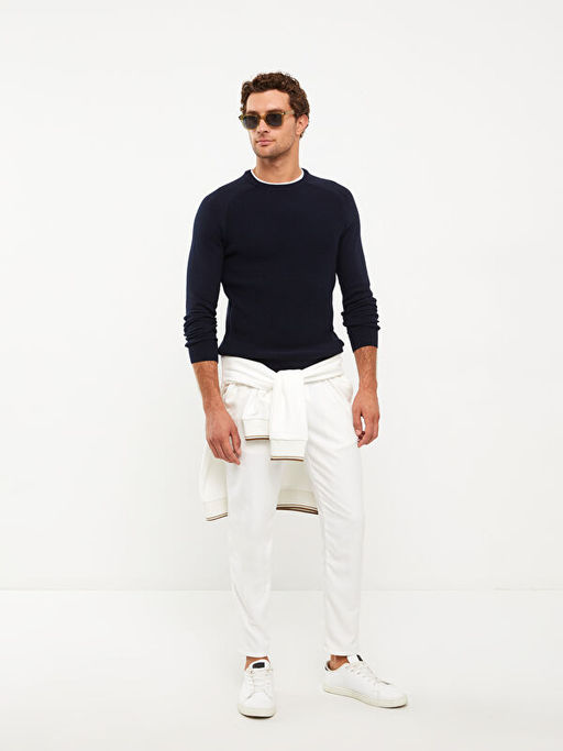 Bisiklet Yaka Erkek Triko Kazak