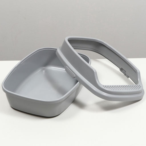 Туалет Айша M с бортом 53×39×21 см серый FIX