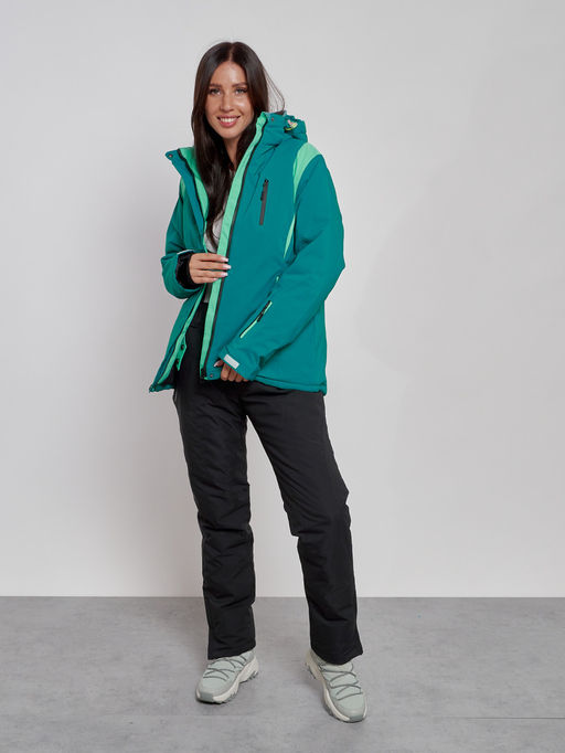 Горнолыжный костюм женский зимний темно-зеленого цвета 02305TZ - Chunmai фото 12