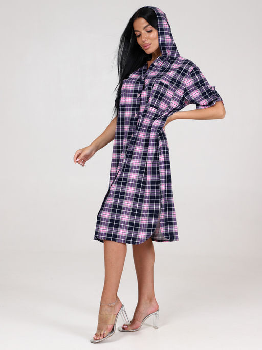 5118 ПЛАТЬЕ (Розовая клетка) - А-дина фото 4