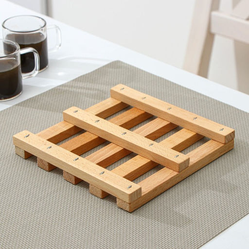 Подставка под горячее Доляна, 14×2 см, дерево