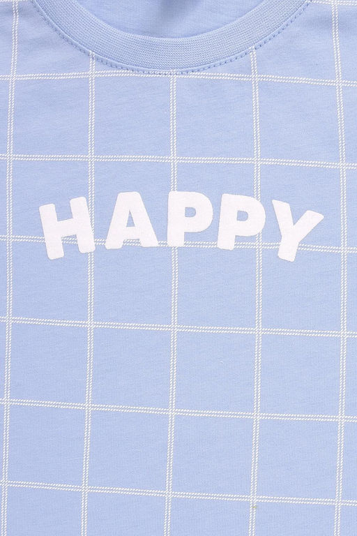 КП 302661/небесно-голубой,двойная клетка фуфайка для дев - Crockid фото 2