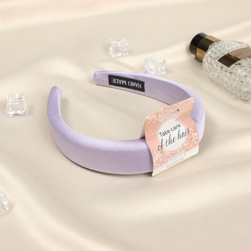 Ободок для волос «Жаннет», классик глянец, 3 см, сиреневый