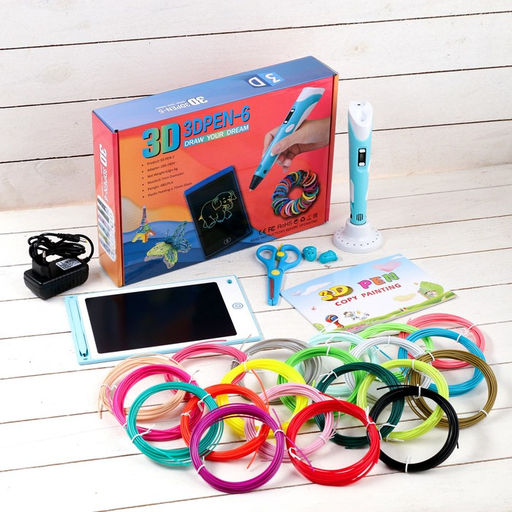 Набор для творчества Luazon, 3D ручка + трафарет + пластик PLA 20 цветов + графический планшет - Luazon home фото 2