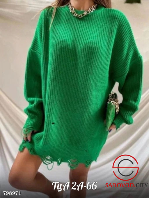 Туника оверсайз дырявый вязаный - Bruno фото 4