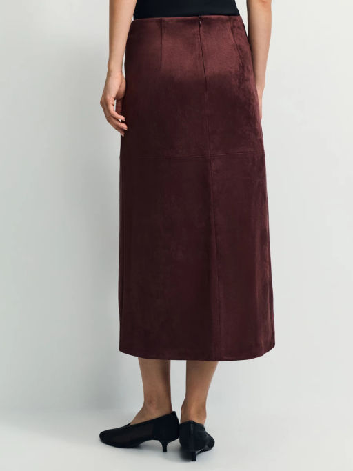 Юбка миди из искусственной замши / Zarina