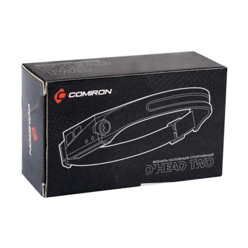 Фонарь налобный спортивный COMIRON OHEAD TWO корпус: жёсткий ABS, IPX4; свет: XPE+COB, 350lm; аккум: 1200 mAh, USB, КРАСНЫЙ аварийный режим. /уп 100/ - ГалеонТрейд фото 8