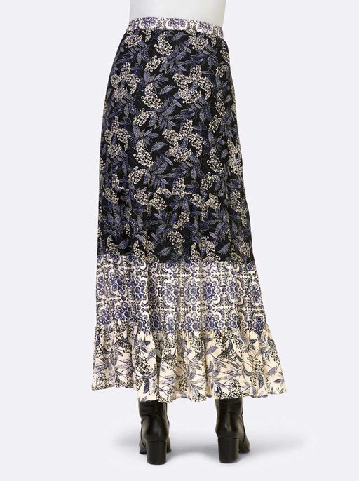 Юбка, черно-синяя - Linea tesini фото 4