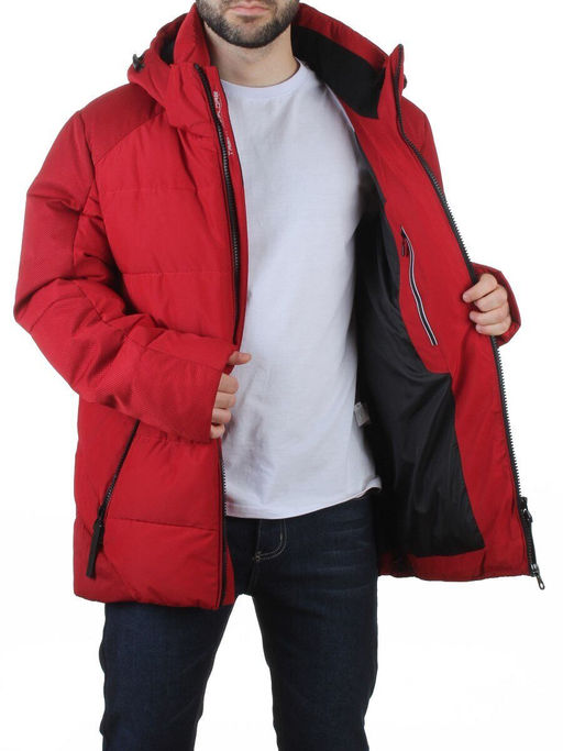 6702 BURGUNDY Куртка мужская зимняя (200 гр. холлофайбер)