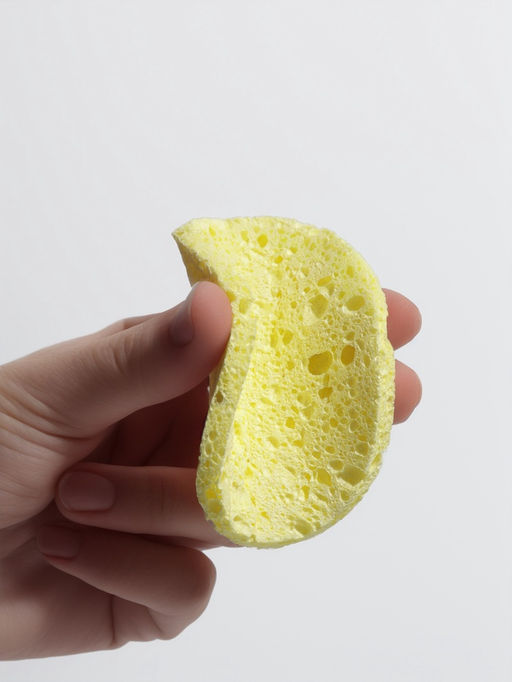 Цена за 2 шт. Спонж для умывания, d=8 см, жёлтый - Queen fair фото 6